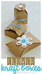 Tutorial: flower kraft boxes from GingerSnapCrafts.com #SihouetteCAMEO #SilhouettePortrait #tutorial