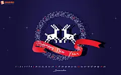 2012年12月圣诞主题月历壁纸42241_卡通插画类_月历壁纸_图库壁纸_联盟素材