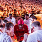 Photo by Miami HEAT in Kaseya Center with @ud40. May be an image of 4 people, people playing basketball, basketball jersey, crowd, basketball court and text.