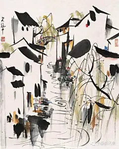 【大师吴冠中的作品欣赏】