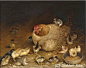 十字绣黑白图纸混绣油画名画GK1970母鸡与小鸡364-285-167-淘宝网