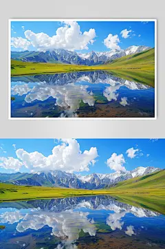 AI数字艺术自然风景电脑壁纸图片-众图网