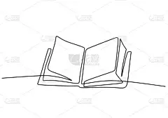 连续一行画开本.桌上的一页飞扬的书页,白色背景隔离开来.教育观念概念手绘简约设计.矢量图形说明