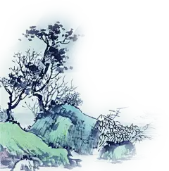 PS素材中国风国画墨迹笔刷PSD 水墨笔触古典风格古风图库JPG背景