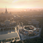 Education school University archviz visualization vray exterior architecture Render Aerial