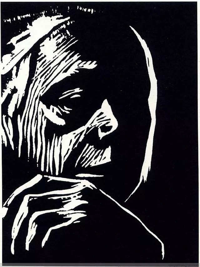 凯绥珂勒惠支自画像版画