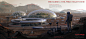 Between The Red Mountains. Project of City on Mars. CGI : The brand-new home for Human beings in Solar System. Sustainable city on Mars surface for 1 000 000 people. Project for "Mars Home Planet Rendering Challenge"