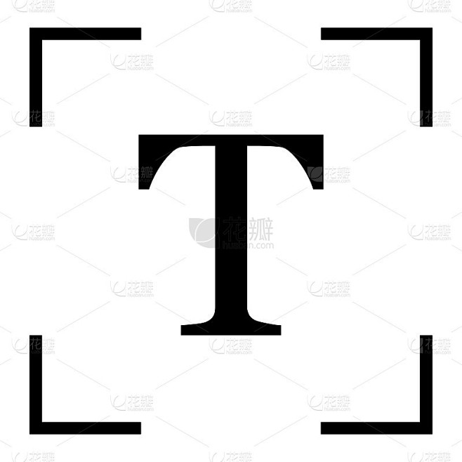 平面插图的文本矢量图标。