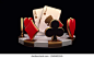 casino cards poker blackjack baccarat  Black And Red Ace Symbols With Golden Metal 3d render 3d rendering illustration  库存插图