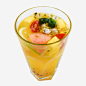 玻璃杯装新鲜水果茶高清素材 产品实物 新鲜 水果 水果饮品 水果饮料 菠萝茶 鲜果茶 免抠png 设计图片 免费下载