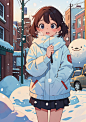 00658-2767742779-masterpiece,best quality,1girl,snow,city,playing,
