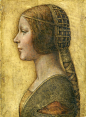 «La Bella Principessa», Profile of a Young Fiancee. Leonardo da Vinci