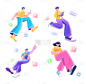 2309SC-素材组合-企业职业人物微立体插画贴纸