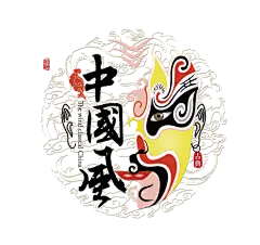 中国风古风古典文化传承艺术字脸谱设计