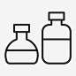 瓶子配方乳液 https://88ICON.com 瓶子 配方 乳液 油 治疗 美容和水疗图标集