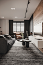 -URBAN FLAT- : Design and visualization of the living room and bedroom in an apartment in Kazan