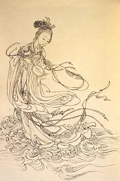 【白描人物，漂亮！】中国白描人物画是从单纯的线条勾勒作为造型手段，借线的粗细、长短、曲直方圆、轻重缓急、虚实疏密、顿挫刚柔、浓淡干湿在造型上生动运用和有机结合，表现形体的质量感、体积感、动态感和空间感，区别于西方以色彩、明暗来表现物体的方法。这种方法称之“白描”。无论是工笔人物画...展开全文c