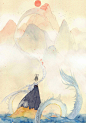 冬生 中国风水彩手绘插画欣赏 漫画 清新 水彩 手绘 可爱 中国风 