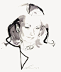 At Claridge's - David Downton : David Downton has been Artist in Residence at Claridge’s hotel in London since September 2011. The idea was the brainchild of the hotel’s Public Relations Director Paula Fitzherbert and the General Manager Thomas Kochs. Sin