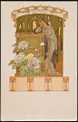 四季（春、夏、秋、冬） | 明信片 Elisabeth Sonrel（1874 - 1953） ​​​​
