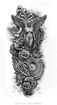 比利刺青TATTOO工作室采集到天使   纹身素材