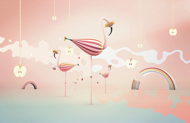 Flamingos | Illustra...