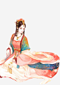 彩绘立绘古装女子高清素材 免费下载 页面网页 平面电商 创意素材 png素材