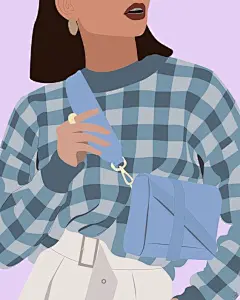 欧美风时尚ins风插画