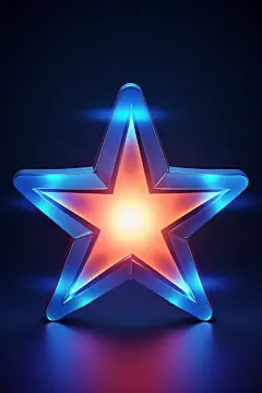 绚丽多彩光滑水晶材质反射透明星星图片