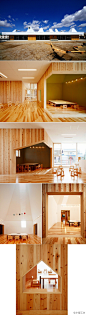 Archivision Hirotani Studio建筑事务所最近完成的一个项目，位于日本滋贺县长滨市郊区的一所幼儿园Leimondo Nursery School。屋顶的锥形设计，能将不同角度的自然光线导入室内。 via: http://t.cn/aEclFK