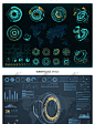 钢铁侠科幻未来数据信息HUD显示元素图游戏ui图标设计矢量ai素材-淘宝网