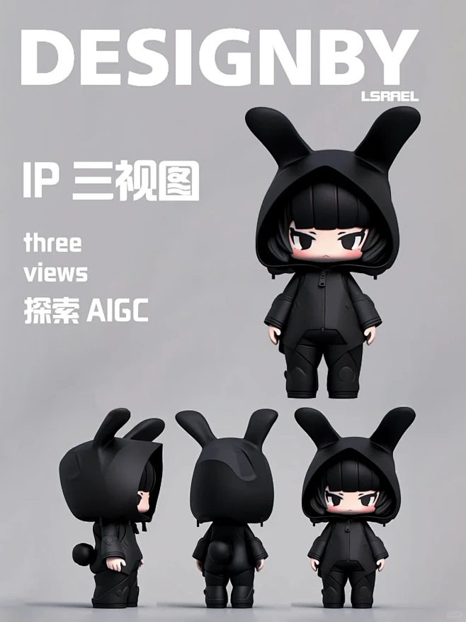 IP设计|黑兔子IP-花瓣网