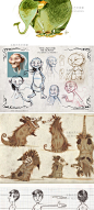 迪士尼动画卡通人物线稿表情手势情绪手稿线稿原画临摹图集素材-淘宝网