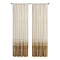 Lush Decor - Mia Beige Window Curtain - Set of 2 - Includes: 2 Window Panels. Fabric Content:100% Polyester. Color: Beige. Care Instruction: Dry clean. 54 in. x 84 in. Transform and brighten your room with this colorful faux silk window panel. The 3 color