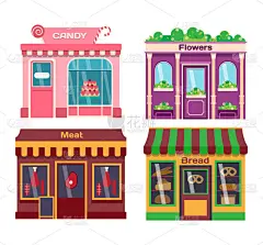 商店门面矢量图