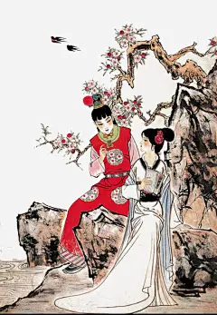 黛玉读书高清素材 人物画 写意 国画 林黛玉 水墨 红楼梦 红楼梦林黛玉 贾宝玉 免抠png 设计图片 免费下载