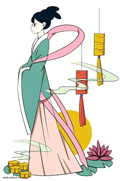 手绘花灯灯笼插画图片png免抠元素卡通手绘背景装饰免扣图片设计图案