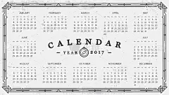 2017年日历。摘要一周从周日开始。矢量插图。打印好了