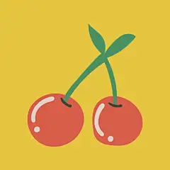 CHEERY手绘卡通樱桃车厘子水果插画元素 壁纸AI矢量LOGO图案素材 (90)