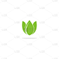 eco leaf flower droplet logo
