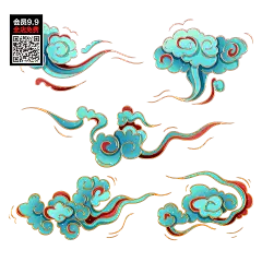敦煌纹样云朵128-花瓣网