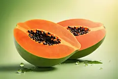 美味新鲜冰糖心木瓜摄影图