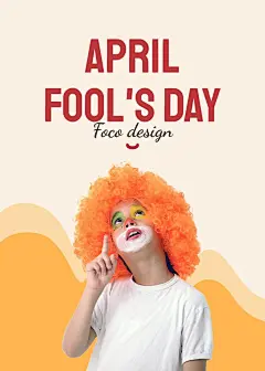 Creative clown April fool's day Greeting card