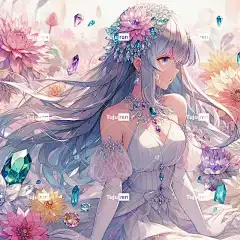 Ai产生的 女士 特点 裙子 花朵 自然 装饰品 漫画 背景
