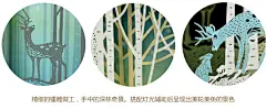 台湾三折麋鹿森林投影剪纸镭射生日中秋感谢万用贺卡 商务送礼-淘宝网