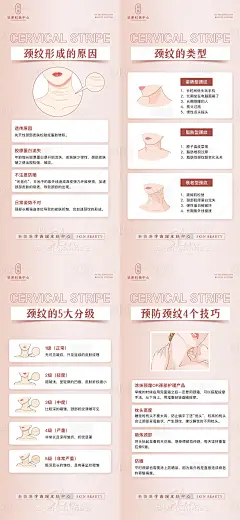 颈纹成因及类型科普海报-源文件
