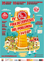 Barcelona Craft Beer Festival : Together with Besada + Cukar design studio made this poster for the Barcelona Craft Beer Festival 2015. The main guidelines were to stand out the official beer glass, all the activities around the craft beer universe and th