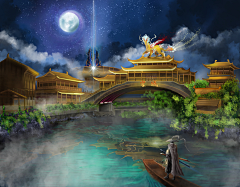 海上的月亮🌙采集到宋城-国潮神兽节游戏原画征集大赛