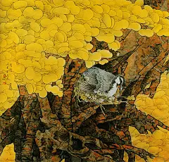 马鸣，早年师承花鸟画家王小古教授，后又多次得到俞致贞、潘洁兹、黄均、王个簃等名家指导，专攻工笔花鸟，形成自己独特的风格，特别是工笔月季、丹顶鹤最为著名