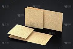 模板工艺纸板礼品卡或名片模型的品牌和身份-孤立在黑暗的表面背景